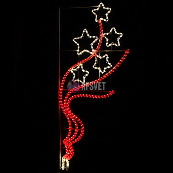 Светодиодная консоль "Звезды Победы" 150*60см