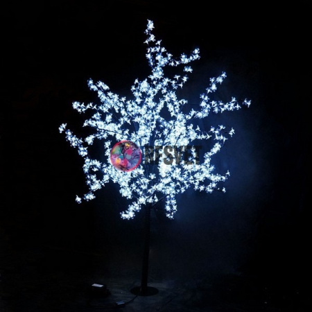Световое дерево «Сакура», диаметр 1.5 м, высота 1.9 м, 864 лепестка, белое