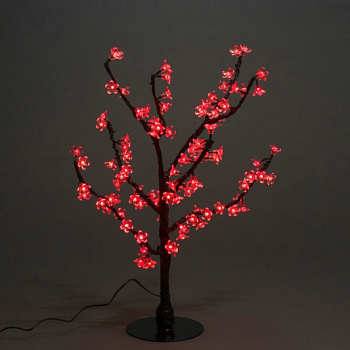 Световой LED Куст вишня 0,8 *0,8 м. 96 диодов, цвет красный