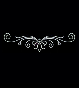 Световое панно "Белый цветок" 300х90 см, белая