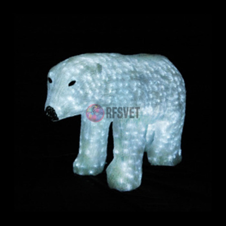 Световая фигура акриловая «Белый медведь», 60*110см