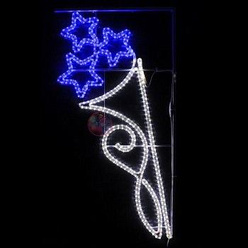 Светодиодная консоль "Звездный узор", синий+белый 1434