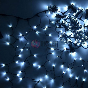 Световой дождь (LED Плей Лайт), 2*12м, белый ч/п