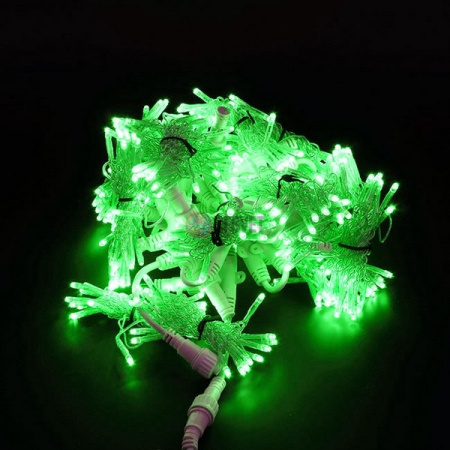 Светодиодный дождь (LED Плей Лайт), 2*1.5 м, зеленый, мерцающий