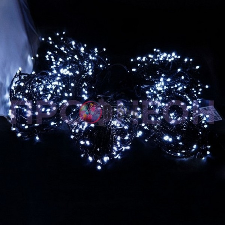 Гирлянда на деревья, 5 нитей по 20 м, с трансф, белый