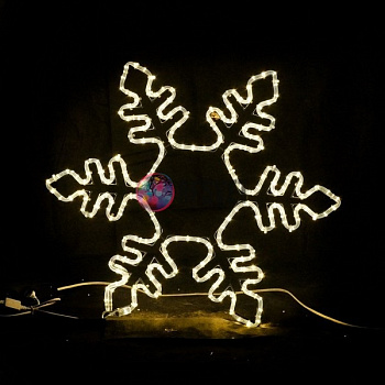 Световая фигура. Светодиодная "Снежинка" теплый белый, 75*75см