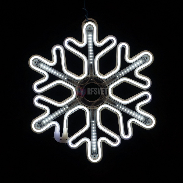 Светодиодная снежинка с динамикой, 40*40см, белая