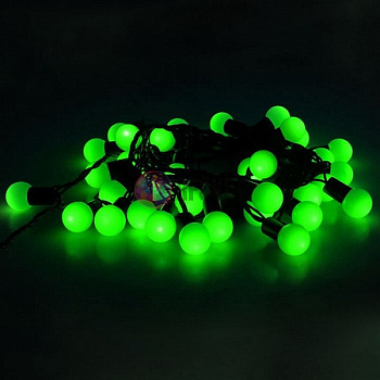 Светодиодная гирлянда Мультишарики, 10м, цвет: зеленый