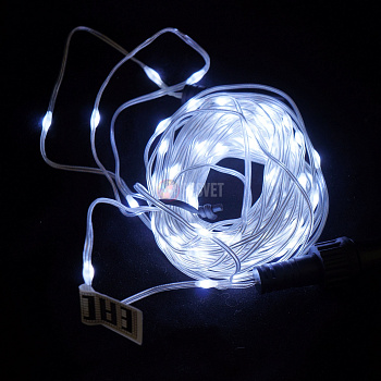 Гирдянда-нить, светодиодная, 24в, цвет белый