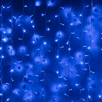 Световой дождь (LED Плей Лайт), 2*1.5м, синий 95/96