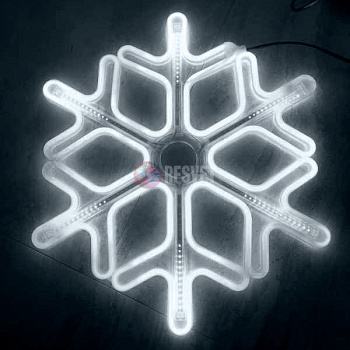 Светодиодная снежинка с динамикой, 60*60см, белая