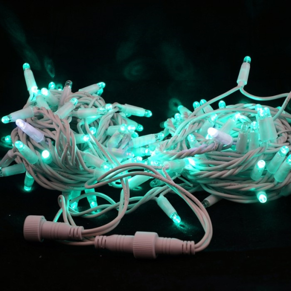 Гирлянда-нить LED Стринг Лайт, 10м,24В зеленая, влагозащищенная Гирлянда-нить LED Стринг Лайт, 10м,24В зеленая, влагозащищенная