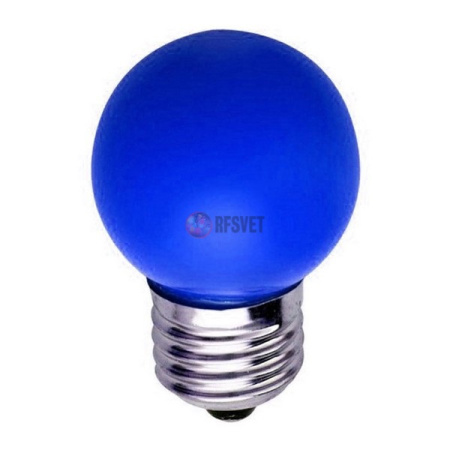 LED Лампа Е27, цвет: синий, 5 диодов