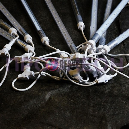 Гирлянда «Тающие сосульки», шлейф 5 м, 10 шт, 100 и 60 см, белый