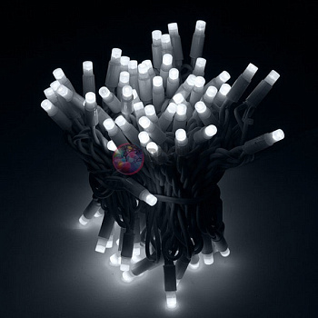 Гирлянда-нить LED Стринг Лайт, 10м, белая, влагозащищенная Гирлянда-нить LED Стринг Лайт, 10м, белая, влагозащищенная