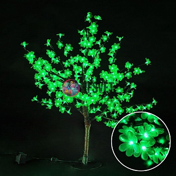 Световой вишневый куст зеленый,высота 0.8м, диаметр 0.8м