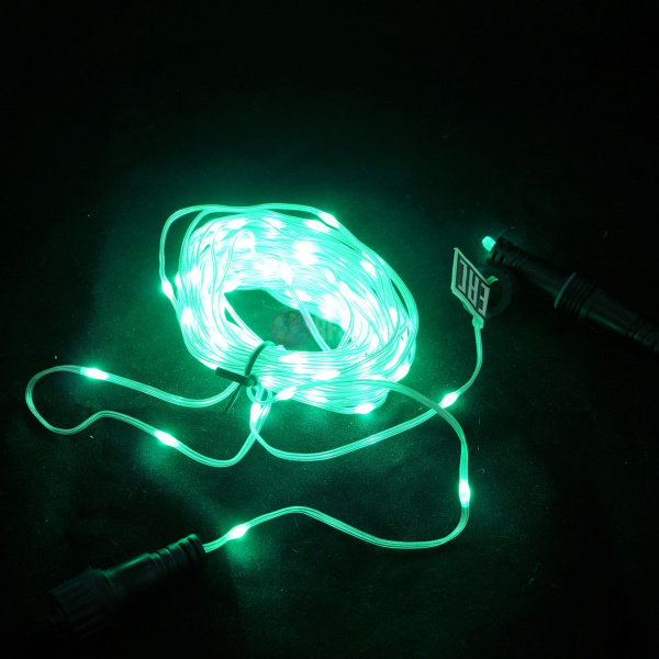 Гирдянда-нить, светодиодная, 24в, цвет зеленый