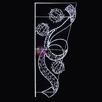 Светодиодная консоль "Шары и ленты",шары цвет синий 200*90