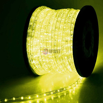 Дюралайт светодиодный трехжильный (чейзинг), 13 мм, желтый