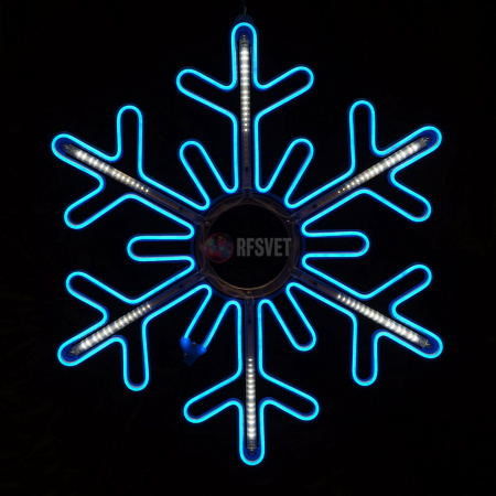 Светодиодная снежинка с динамикой, 80*80см, синяя