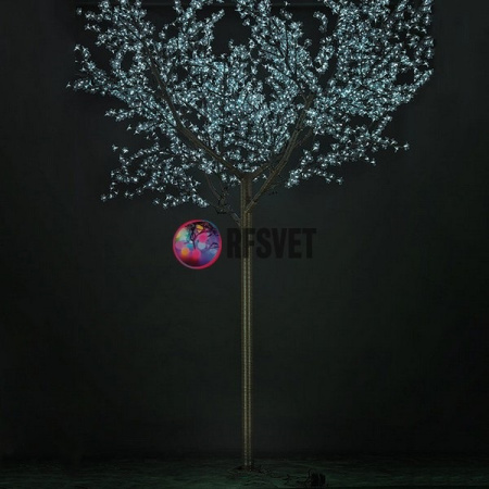 Световое дерево «Сакура», диаметр 3.0 м, высота 3.6 м, 2688 лепестков, белое