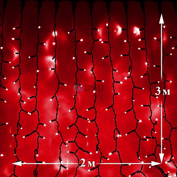 Световой дождь (LED Плей Лайт), 2*3м, красный