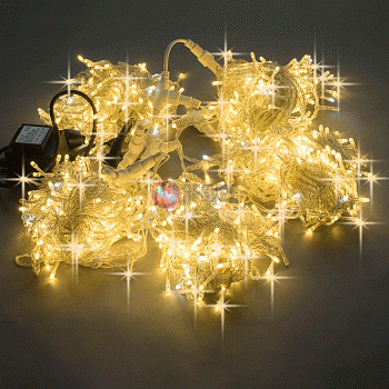 Гирлянда на деревья, 5 нитей по 20 м,   белый теплый FLASH