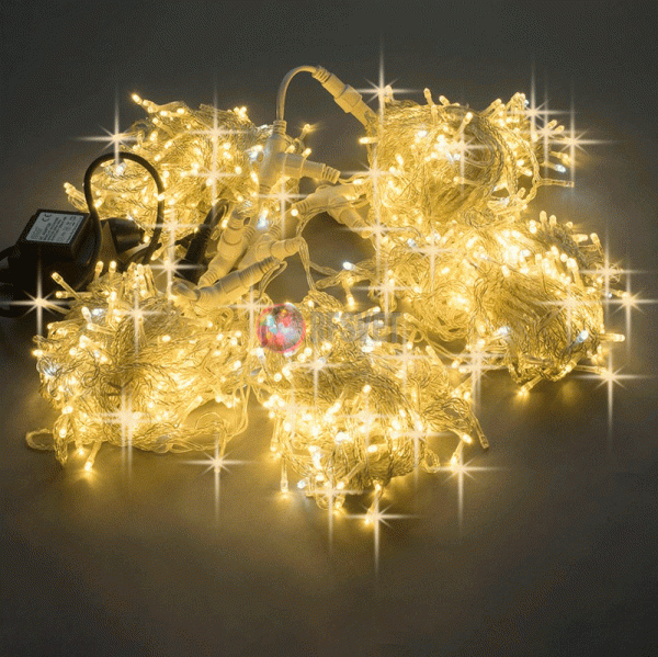 Гирлянда на деревья, 5 нитей по 20 м,   белый теплый FLASH