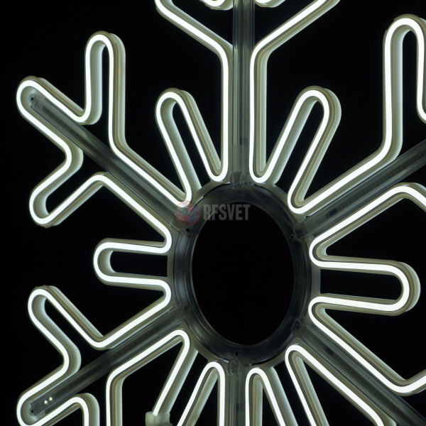 Светодиодная снежинка с динамикой, 80*80см, белая