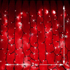 Светодиодный дождь (LED Плей Лайт), 2*3 м, красный, мерцающий
