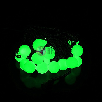 Светодиодная гирлянда ЗЕЛЕНЫЕ Мультишарики Большие, 5м