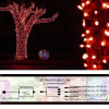 Гирлянда на деревья, 3 нити по 20 м, с трансф, красный