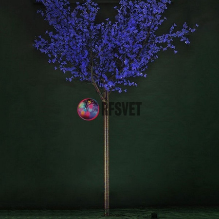 Световое дерево «Сакура», диаметр 3.0 м, высота 3.6 м, 2688 лепестков, синее