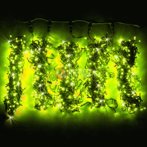 Гирлянда на деревья, 5 нитей по 20 м, с трансф, желтый, мерцающий