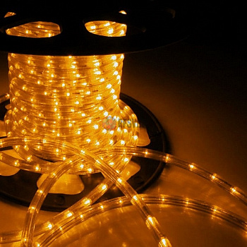 Дюралайт светодиодный двухжильный (фиксинг), 13 мм, желтый