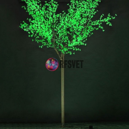 Световое дерево «Сакура», диаметр 3.0 м, высота 3.6 м, 2688 лепестков, зеленое