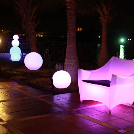 Светящийся LED шар ночник Ground 50 см RGB, от сети 220V, арт.004