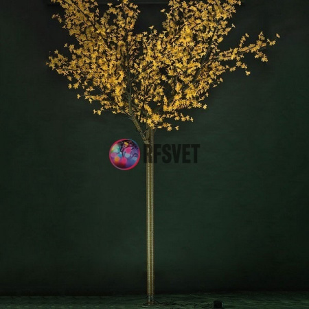 Световое дерево «Сакура», диаметр 3.0 м, высота 3.6 м, 2688 лепестков, желтое