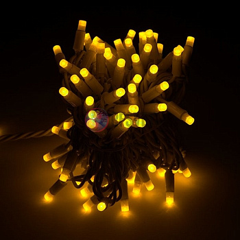 Гирлянда-нить LED Стринг Лайт, 10м, желтая, влагозащищенная Гирлянда-нить LED Стринг Лайт, 10м, желтая, влагозащищенная