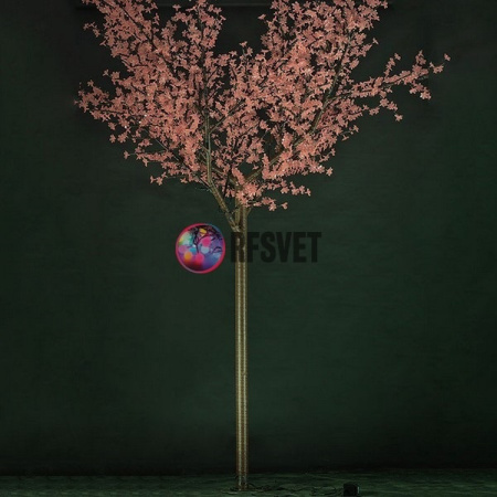 Световое дерево «Сакура», диаметр 3.0 м, высота 3.6 м, 2688 лепестков, розовое