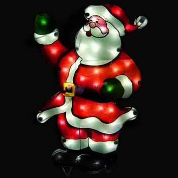 Световая фигура. Добрый Дедушка Мороз