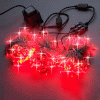Гирлянда на деревья, 3 нити по 20 м,  красный FLASH