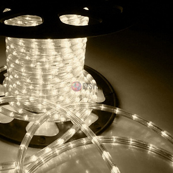 Дюралайт светодиодный двухжильный (фиксинг), 13 мм, теплый белый