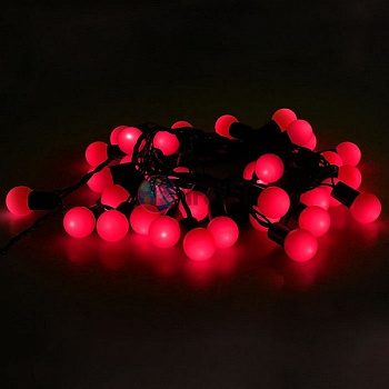 Светодиодная гирлянда Мультишарики, 10м, цвет красный