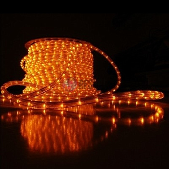 Дюралайт светодиодный трехжильный (чейзинг), 13 мм,оранжевый