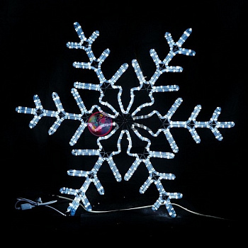 Световая фигура. Светодиодная "Большая Снежинка" белая, 95*95см