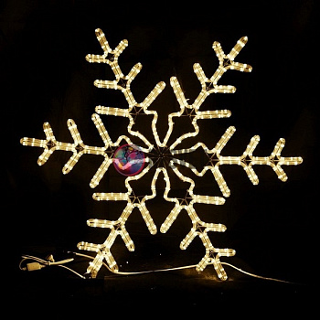 Световая фигура. Светодиодная "Большая Снежинка" теплый белый, 95*95см