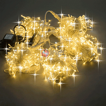 Гирлянда на деревья, 5 нитей по 20 м,  теплый белый FLASH