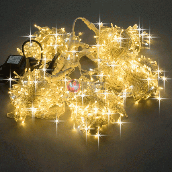 Гирлянда на деревья, 5 нитей по 20 м,  теплый белый FLASH