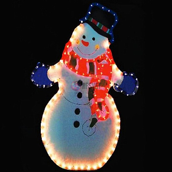 Световая фигура. Снеговик, высота 64см, ширина 48см